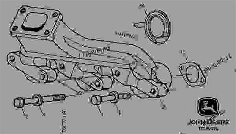 john deere skid steer 24a exhaust manifold pipe pc1577|GG420.